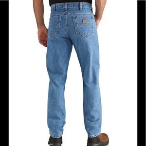 Carhartt Straight Traditional Fit Cut-Off Straight Denim Pants, Men's Size W33 cotton blue type Vintage Second Hand